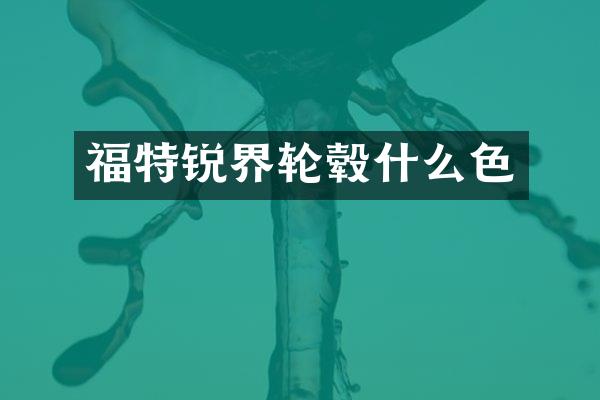 福特锐界轮毂什么色