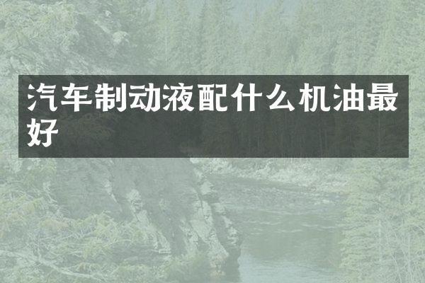 汽车制动液配什么机油最好