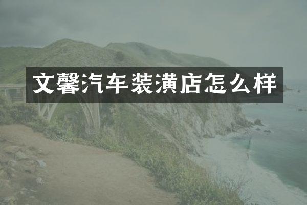 文馨汽车装潢店怎么样