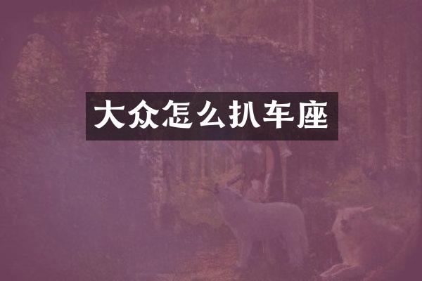 大众怎么扒车座