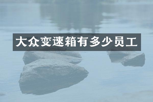大众变速箱有多少员工