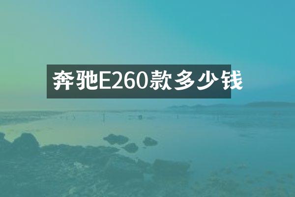奔驰E260款多少钱