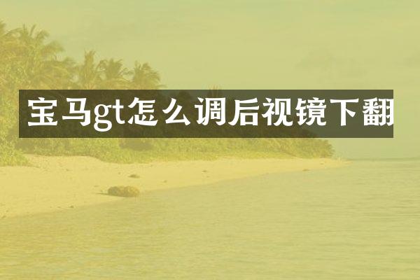 宝马gt怎么调后视镜下翻