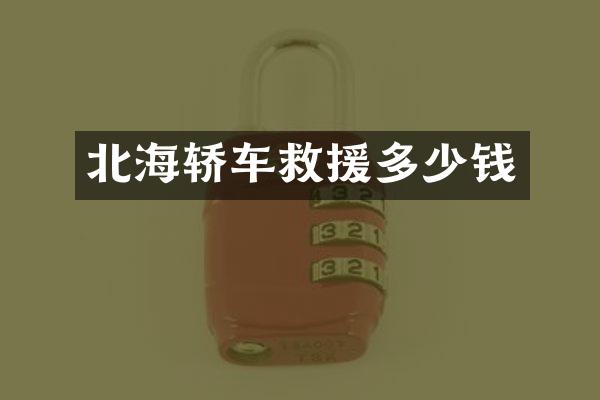 北海轿车救援多少钱