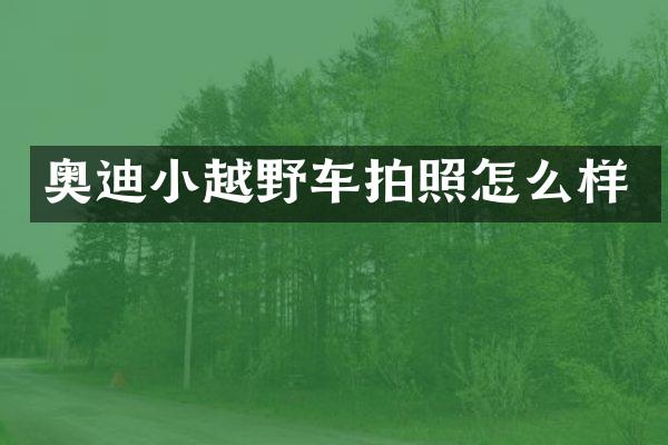 奥迪小越野车拍照怎么样