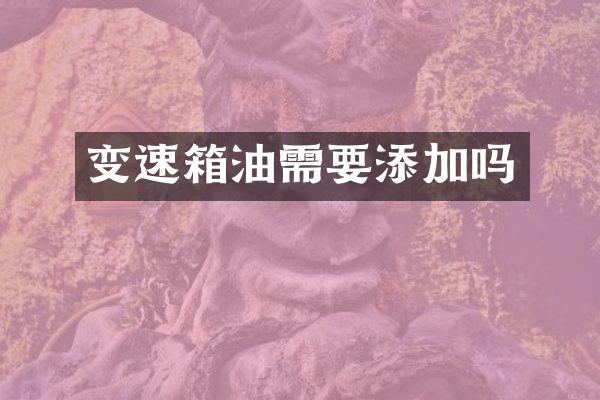 变速箱油需要添加吗