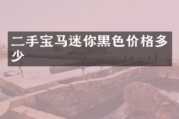 二手宝马迷你黑色价格多少