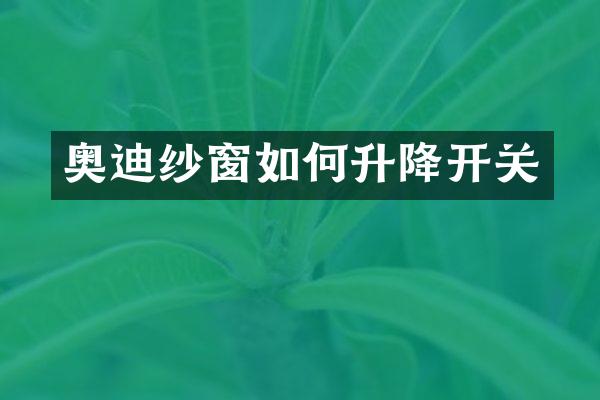 奥迪纱窗如何升降开关