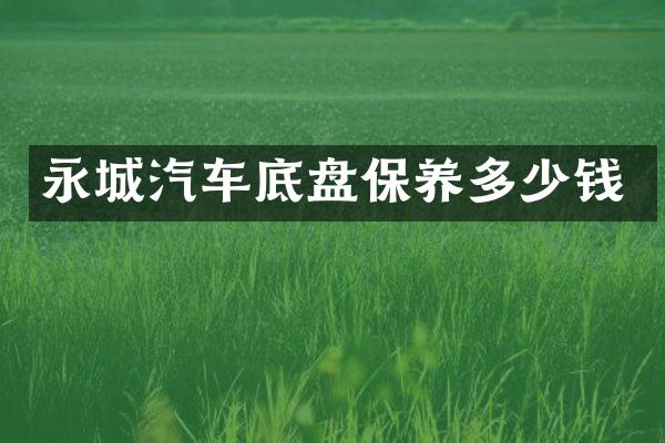永城汽车底盘保养多少钱