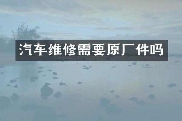 汽车维修需要原厂件吗