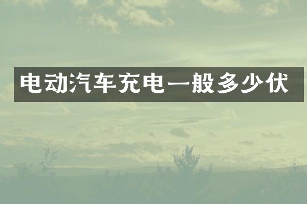 电动汽车充电一般多少伏