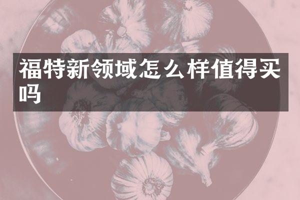 福特新领域怎么样值得买吗