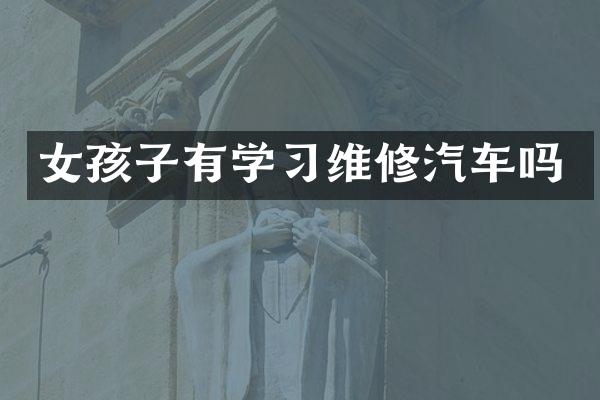 女孩子有学习维修汽车吗