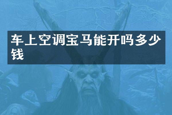 车上空调宝马能开吗多少钱