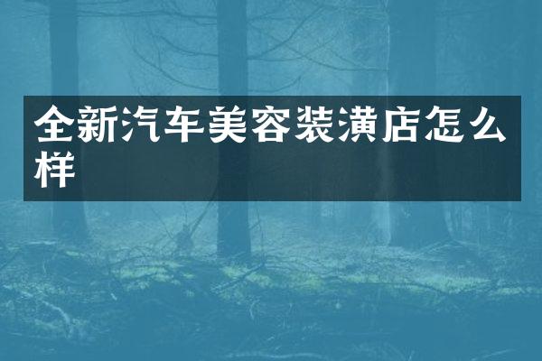 全新汽车美容装潢店怎么样