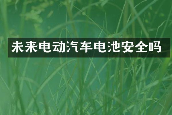 未来电动汽车电池安全吗