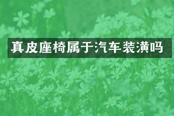 真皮座椅属于汽车装潢吗