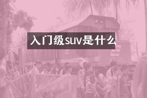 入门级suv是什么