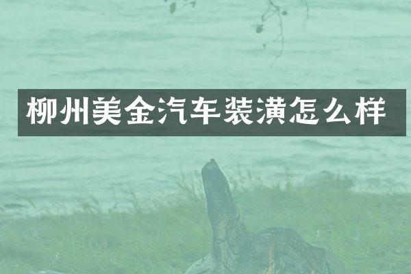 柳州美金汽车装潢怎么样
