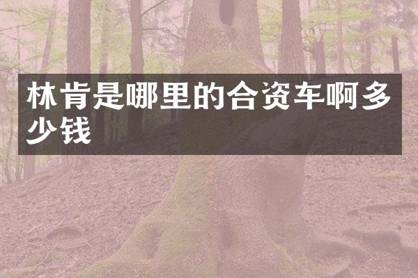 林肯是哪里的合资车啊多少钱
