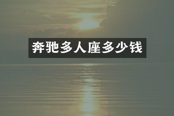 奔驰多人座多少钱