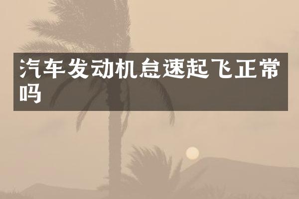 汽车发动机怠速起飞正常吗
