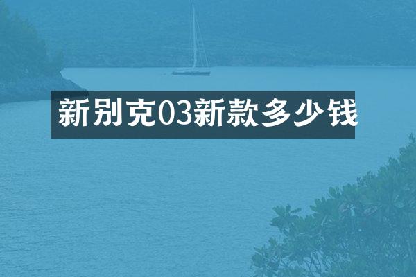 新别克03新款多少钱