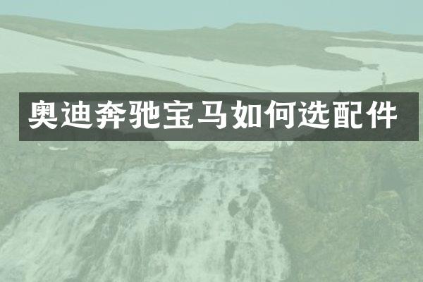 奥迪奔驰宝马如何选配件