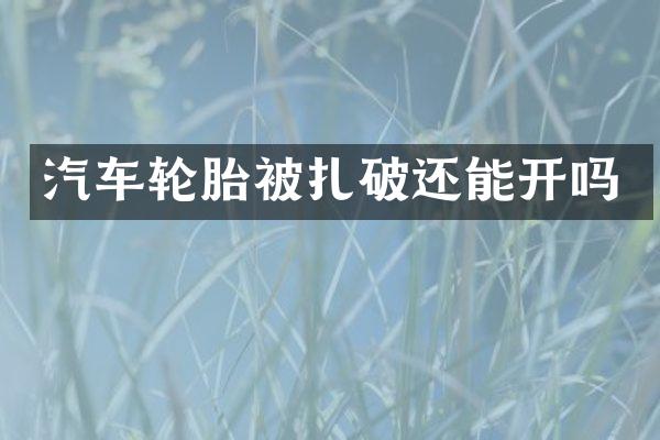 汽车轮胎被扎破还能开吗