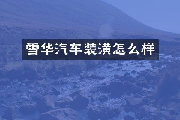 雪华汽车装潢怎么样