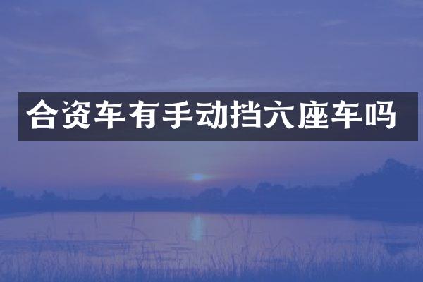 合资车有手动挡六座车吗