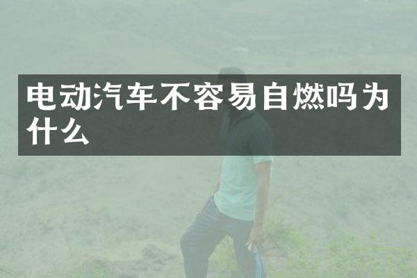 电动汽车不容易自燃吗为什么