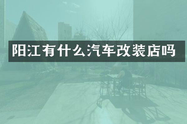 阳江有什么汽车改装店吗