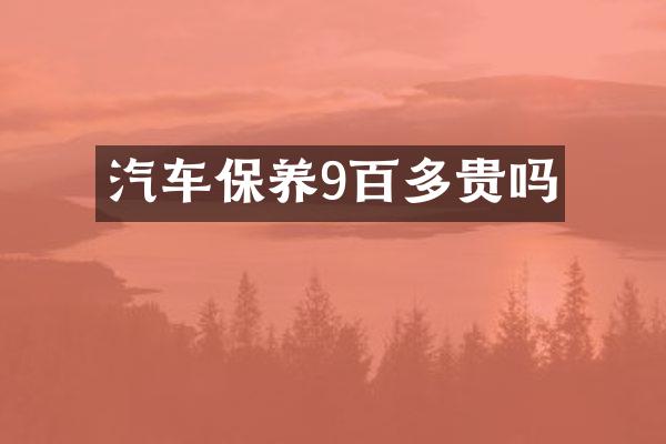 汽车保养9百多贵吗