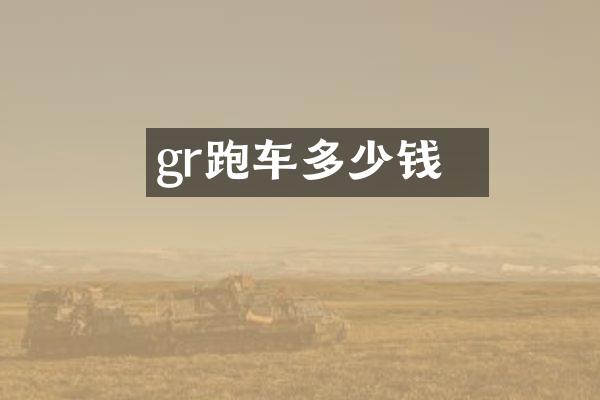 g丅r跑车多少钱