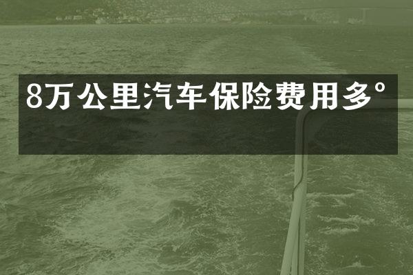 8万公里汽车保险费用多少