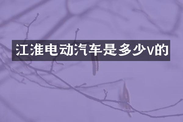江淮电动汽车是多少v的