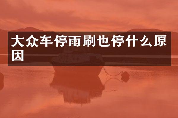 大众车停雨刷也停什么原因
