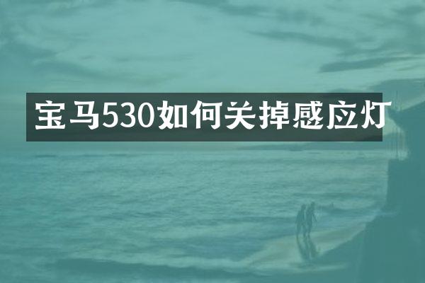宝马530如何关掉感应灯