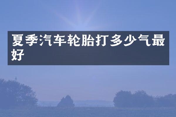 夏季汽车轮胎打多少气最好