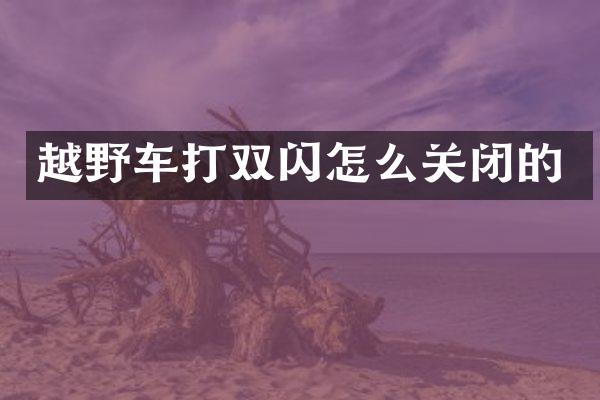 越野车打双闪怎么关闭的