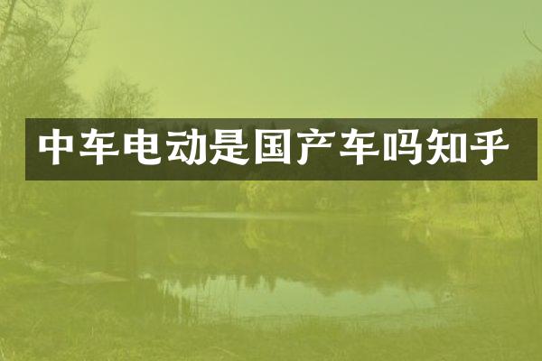 中车电动是国产车吗知乎
