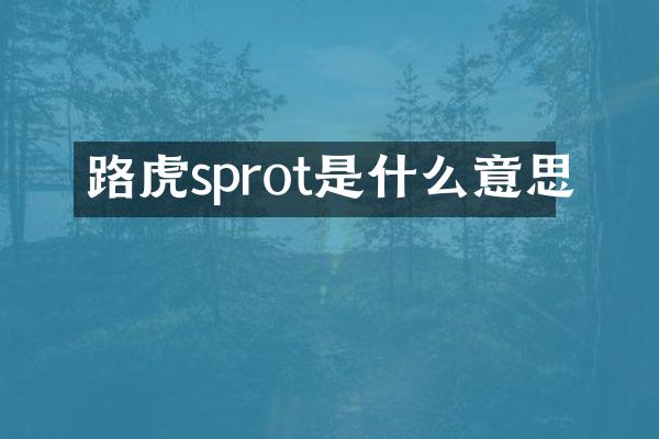 路虎sprot是什么意思