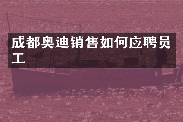 成都奥迪销售如何应聘员工