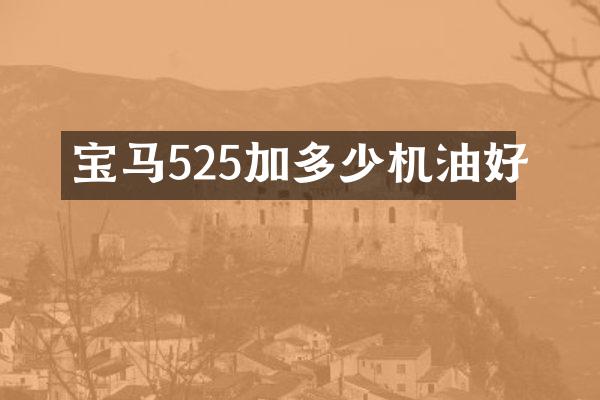 宝马525加多少机油好
