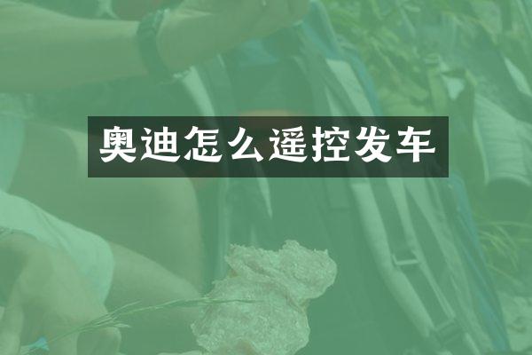 奥迪怎么遥控发车