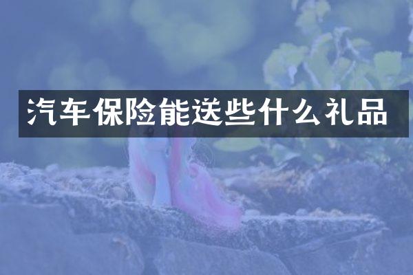 汽车保险能送些什么礼品