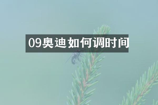 09奥迪如何调时间