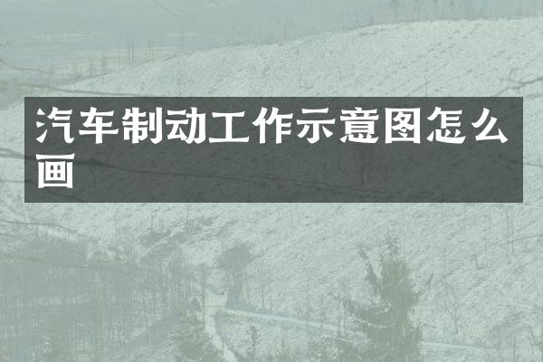 汽车制动工作示意图怎么画