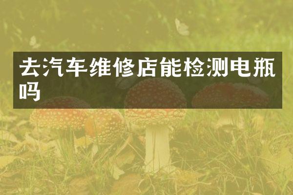 去汽车维修店能检测电瓶吗